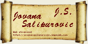 Jovana Šalipurović vizit kartica
